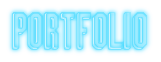 portfolio neon text