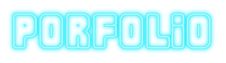 portfolio neon text
